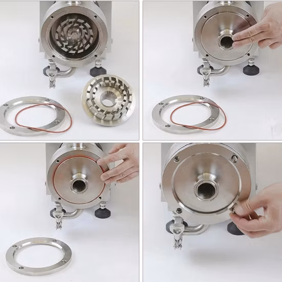 Гигиенический эмульгирующий насос из нержавеющей стали с высоким усилием сдвига, насос для гомогенизации молока